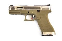 EU17 E-Force GBB Pistol (Silver|Tan) (Silver Barrel)