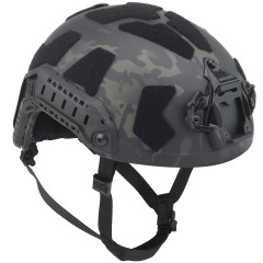 FAST Railed SF Helmet (Black Camo)