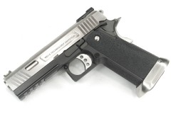 Hi-Capa 4.3 Allosaurus GBB Pistol (Silver|Black) (Silver Barrel)