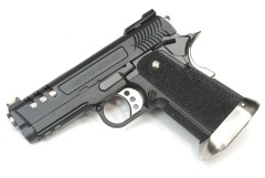 Hi-Capa 3.8 Deinonychus GBB Pistol (Black) (Silver Barrel)