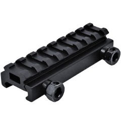 NUPROL RIS Rail Riser - 1/2 Inch 8 Slot - Black