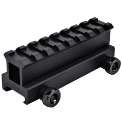 NUPROL RIS Rail Riser - 1 Inch 8 Slot - Black