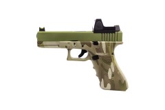 EU7 + RDS GBB Pistol (HYDRO) (Green|Camo)