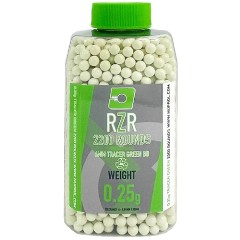 RZR Airsoft BBs Biodegradable Tracer (2200R Bottle) (0.25g) (Green)