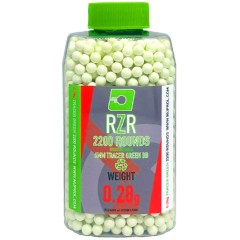 RZR Airsoft BBs Biodegradable Tracer (2200R Bottle) (0.28g) (Green)
