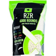 RZR Airsoft BBs Tracer (6000R Resealable Bag) (0.28g) (Green)