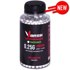 6mm Precision Tracer Airsoft BBs (1150R) (0.25g) (Green)