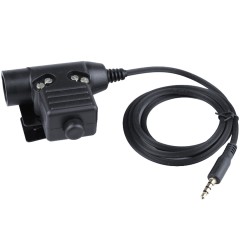 Push To Talk (PTT) Adapter for Communication Headsets (Single AUX) 