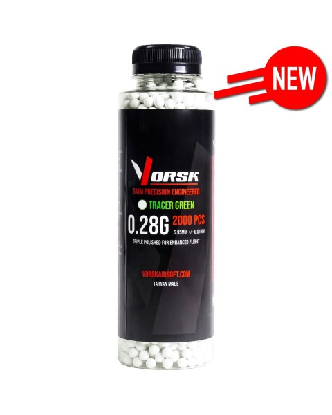 6mm Precision Tracer Airsoft BBs (2000R) (0.28g) (Green)