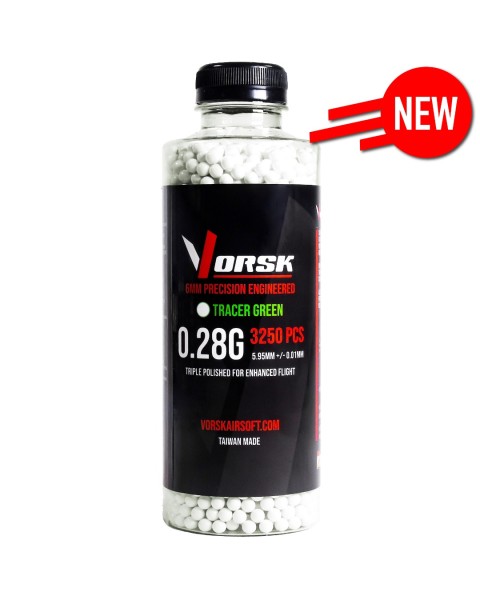 6mm Precision Tracer Airsoft BBs (3250R) (0.28g) (Green)