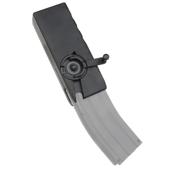 Chargeur Hi-cap métal 300 billes pour M4 AEG tan Lancer Tactical